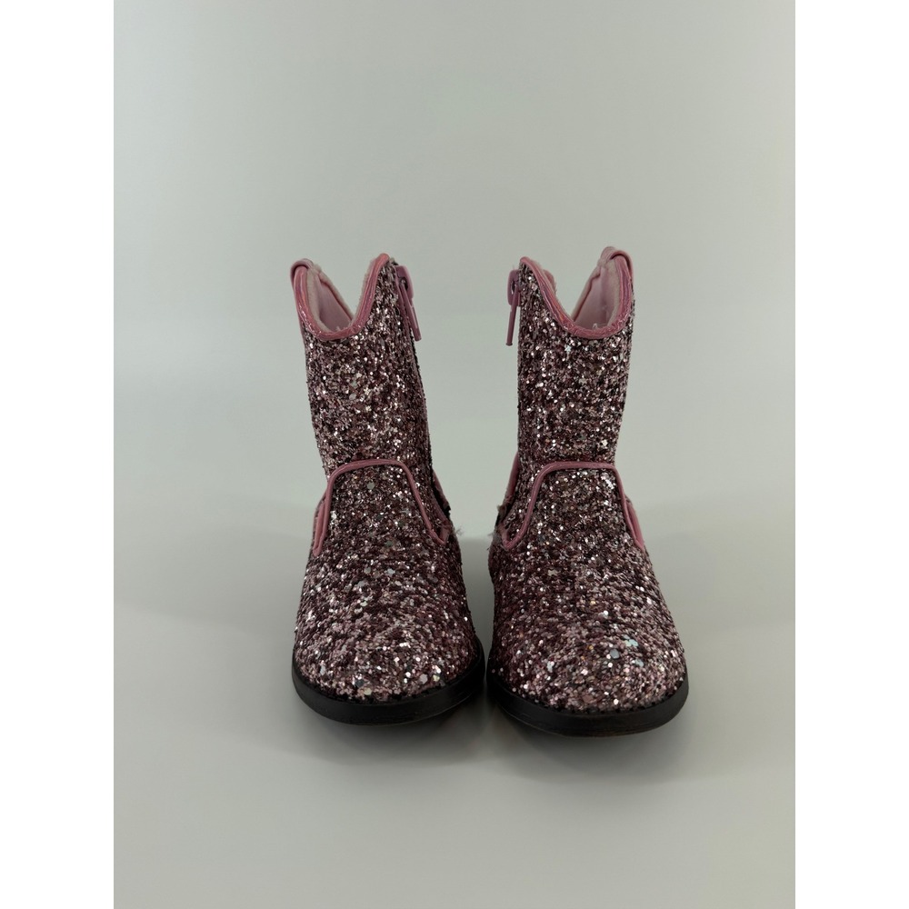 Kelly & Katie Cammie Pink Glitter Western Cowboy Boots Toddler Girls Size 5M
